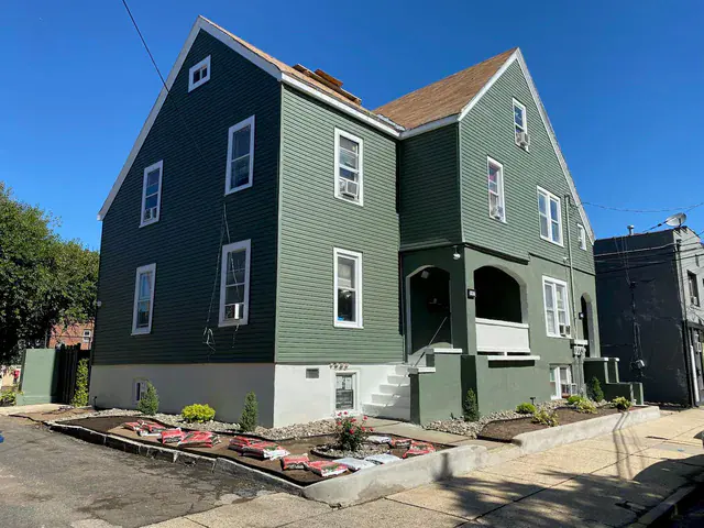 Residential building renovation in Plainfield, New Jersey, shown as a completed view