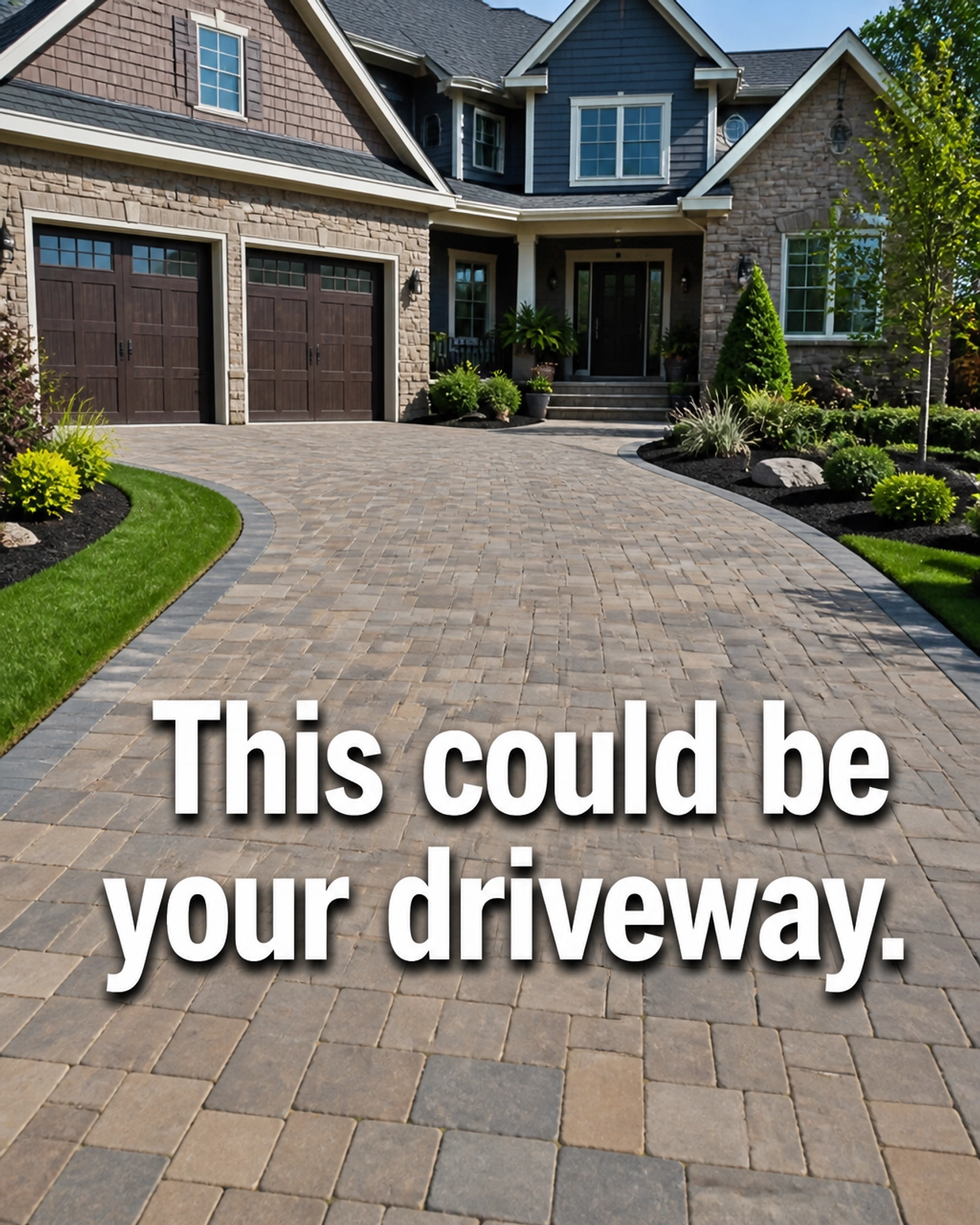 Interlocking paver driveway project